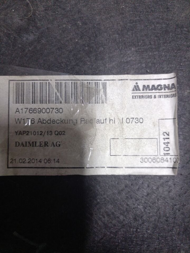 A1766900730 MERCEDES W176 SOL ARKA DAVLUMBAZ ÇIKMA ORJİNAL