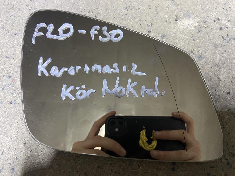BMW F20 F30 KARARTMASIZ KÖR NOKTALI SAĞ AYNA CAMI ÇIKMA ORJİNAL