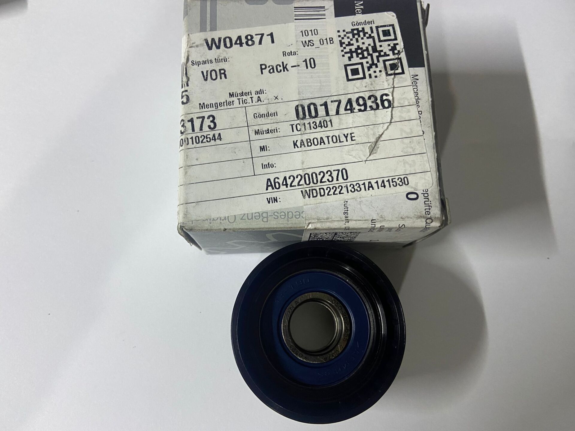 A6422002370 MERCEDES W642 MOTOR KAYIŞ GERGİ KASNAĞI SIFIR ORJİNAL