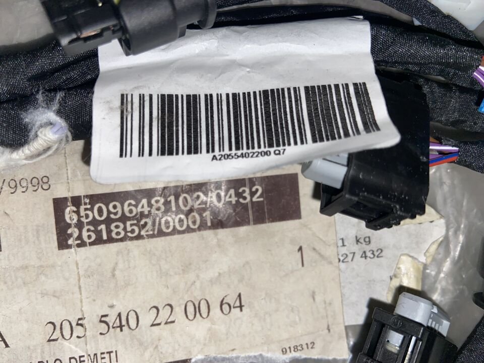 A2055402200 MERCEDES W205 C180 C200 ARKA PARK SENSÖR TESİSATI SIFIR ORJİNAL