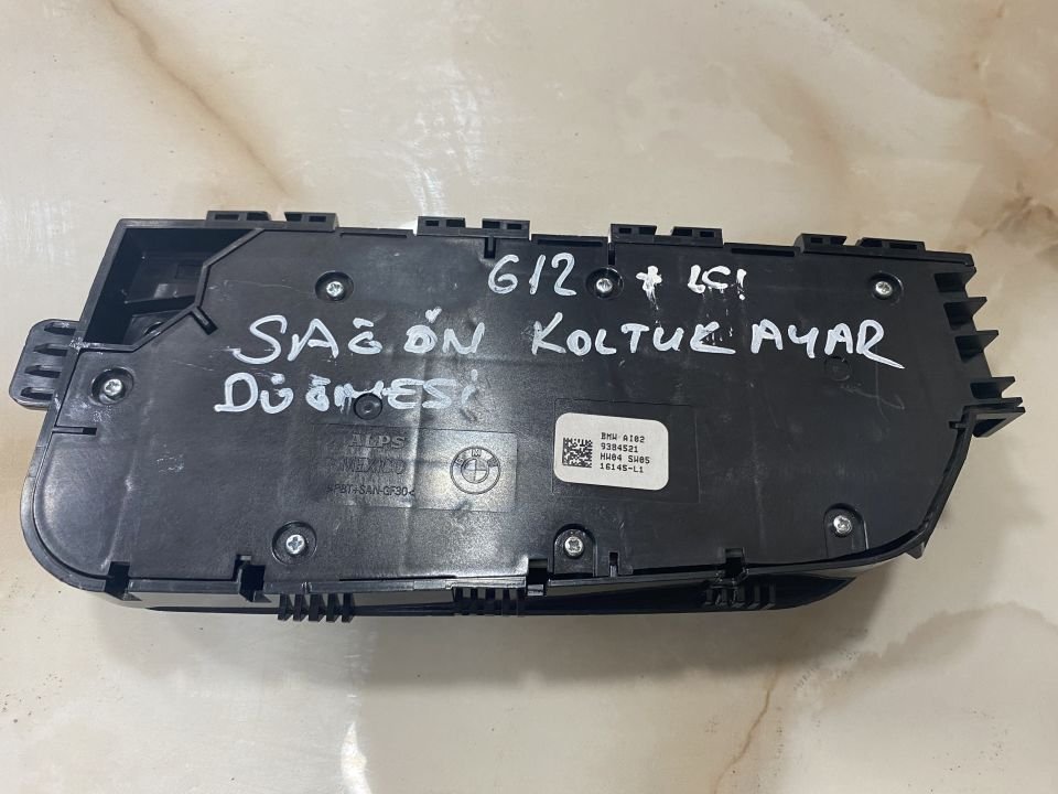61319384521 9384521 BMW G11 SAĞ ÖN KOLTUK AYAR DÜĞMESİ ÇIKMA ORJİNAL