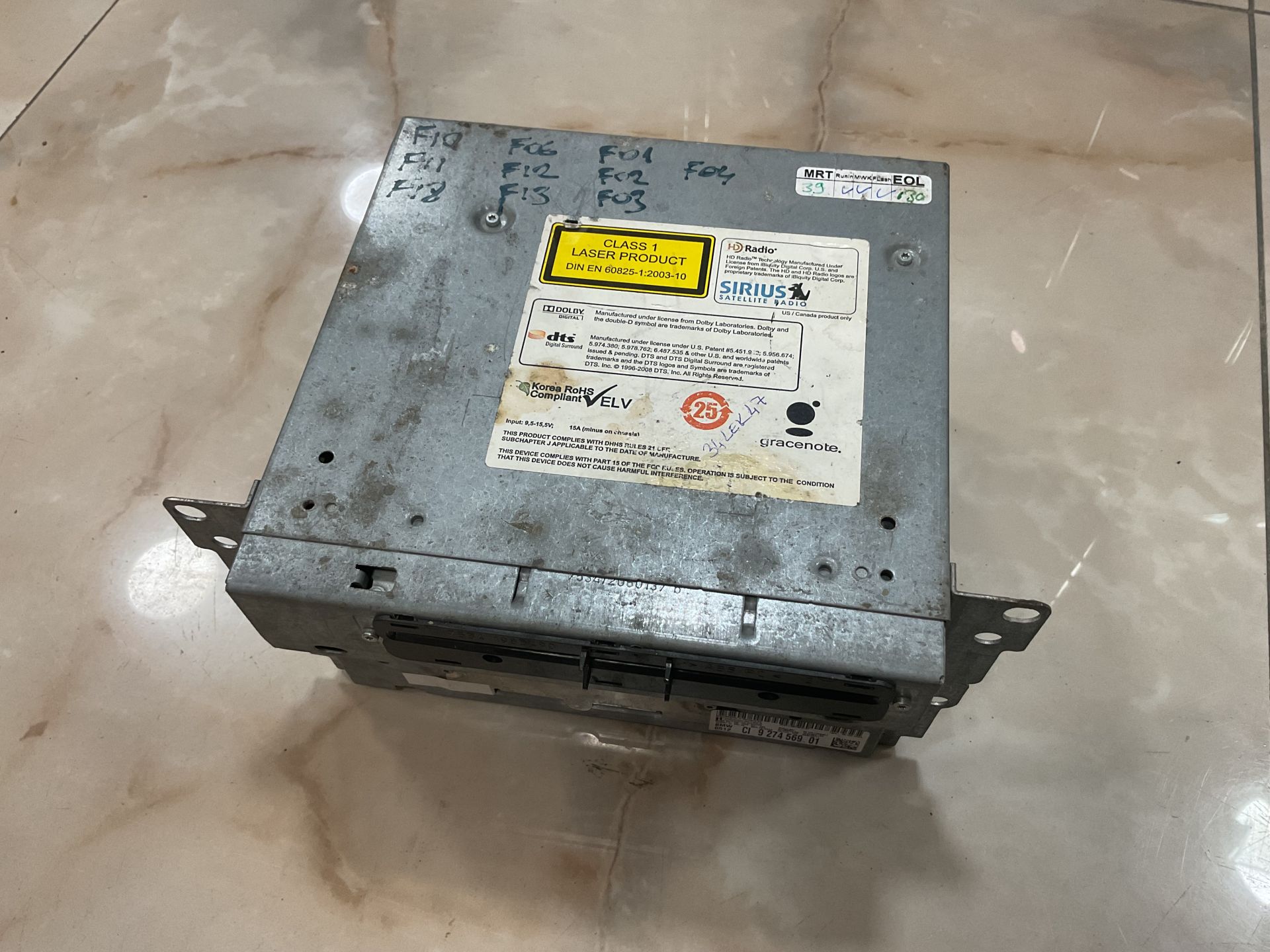 9293395 BMW F10 F11 F12 CD ÇALAR ÇIKMA ORJ