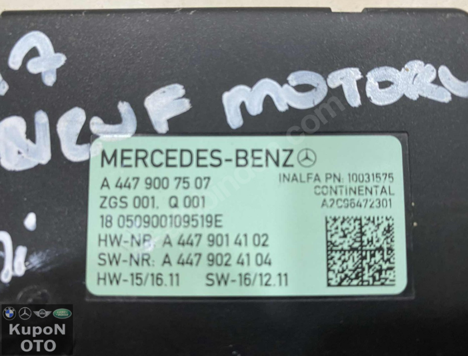 A4479007507 MERCEDES VİTO 447 KASA SUNROOF MOTORU ÇIKMA ORJİNAL