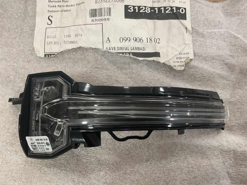 A0999061802 MERCEDES W177 W118 W192 W232 SAG AYNA SİNYALİ SIFIR ORJİNAL