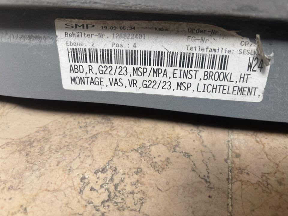51778075868 8075868 BMW G22 G23 M SAĞ MARŞBİYER BAKALİTİ ÇIKMA ORJİNAL